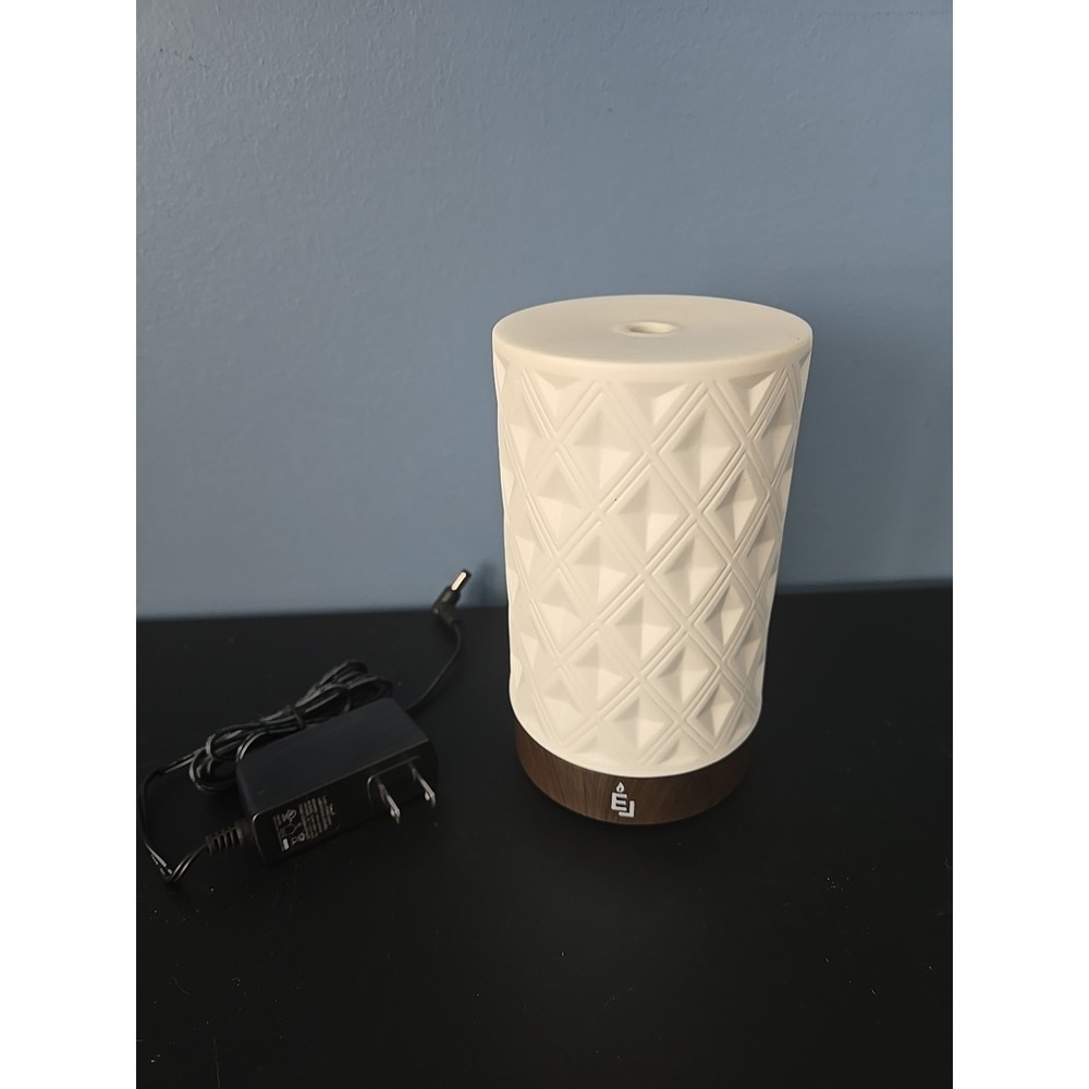 Earnest Living Essential Oils Ultrasonic Aroma Diffuser White Ceramic Gleam